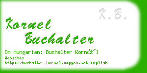 kornel buchalter business card